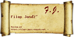 Filep Jenő névjegykártya