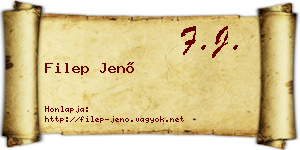 Filep Jenő névjegykártya